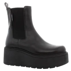 Zen Black Leather Platform Chelsea Boots