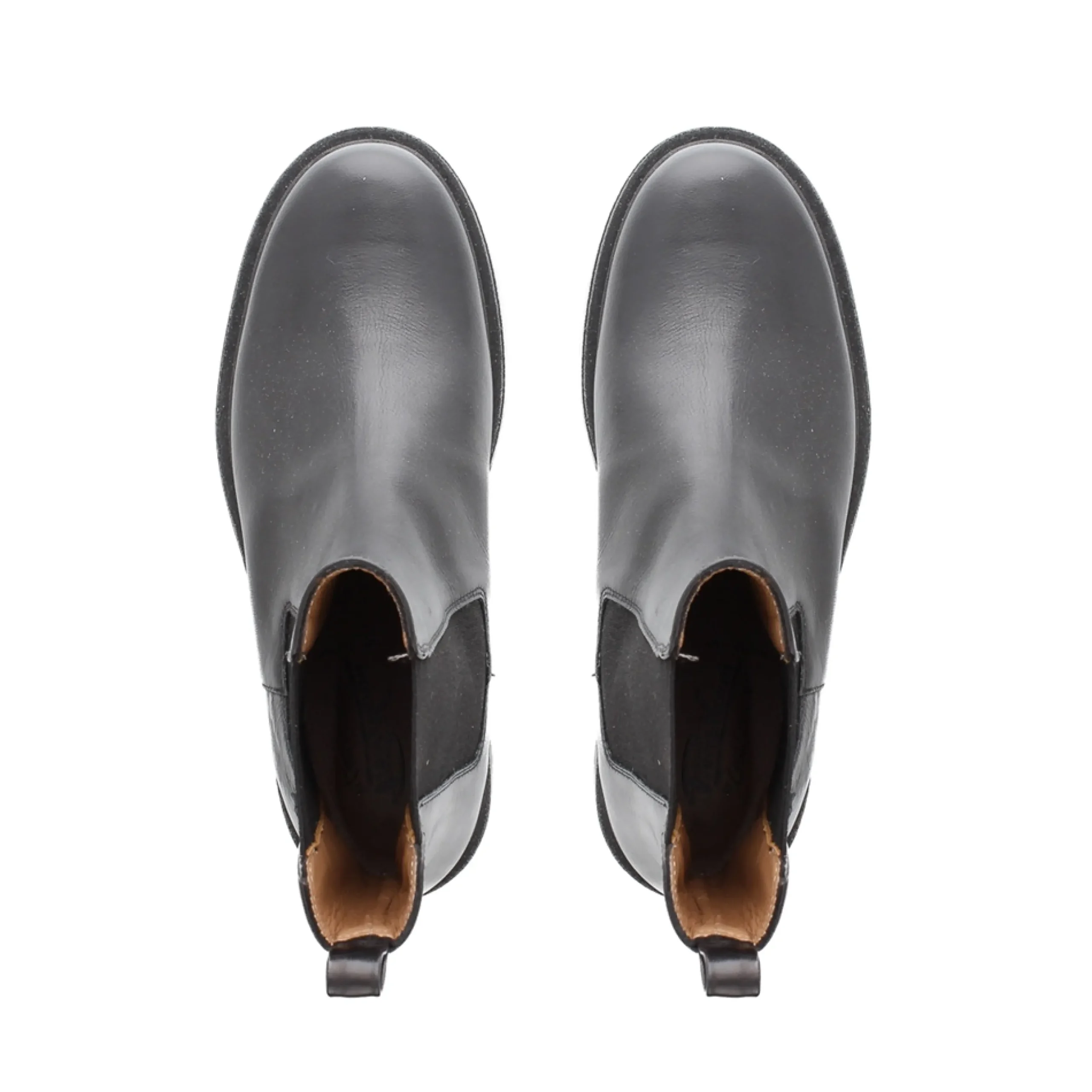 Zen Black Leather Platform Chelsea Boots