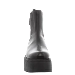 Zen Black Leather Platform Chelsea Boots