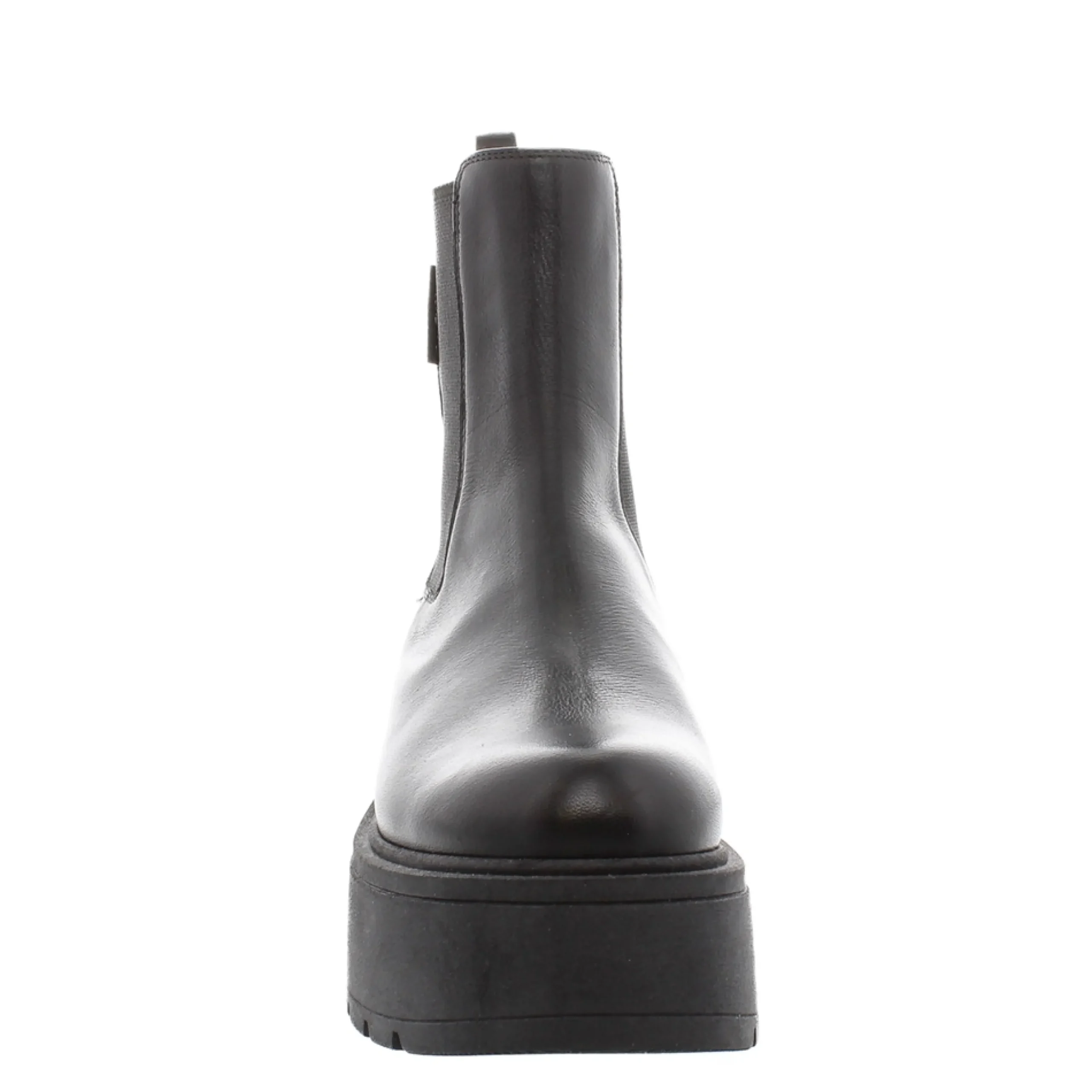 Zen Black Leather Platform Chelsea Boots